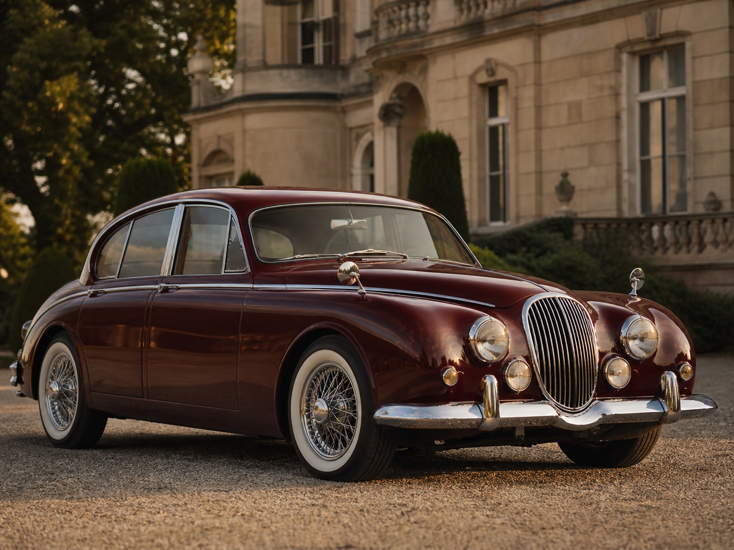 Jaguar XJ6 „Dark Walnut“ – fotografie retro automobilu